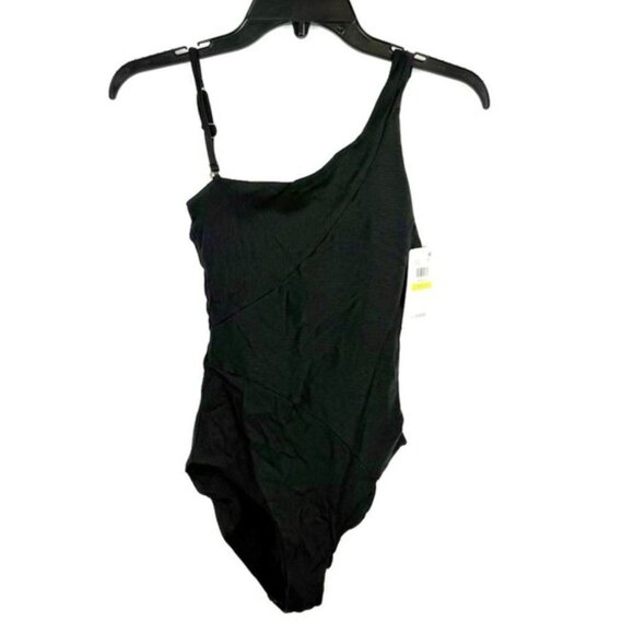 Becca Women’s Black Low Back One Piece Swimsuit Size M - Picture 1 of 4